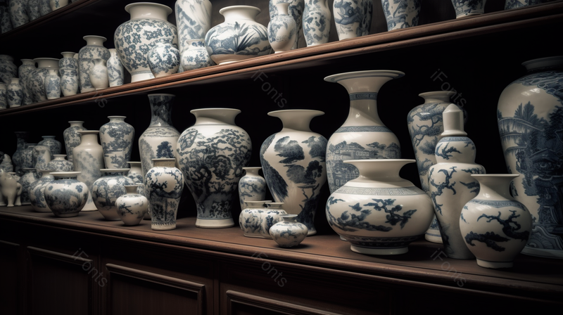 中国特色工艺青花瓷展示摄影实拍,高清,摄影图,摄影图片,图片大全,摄影图免费下载